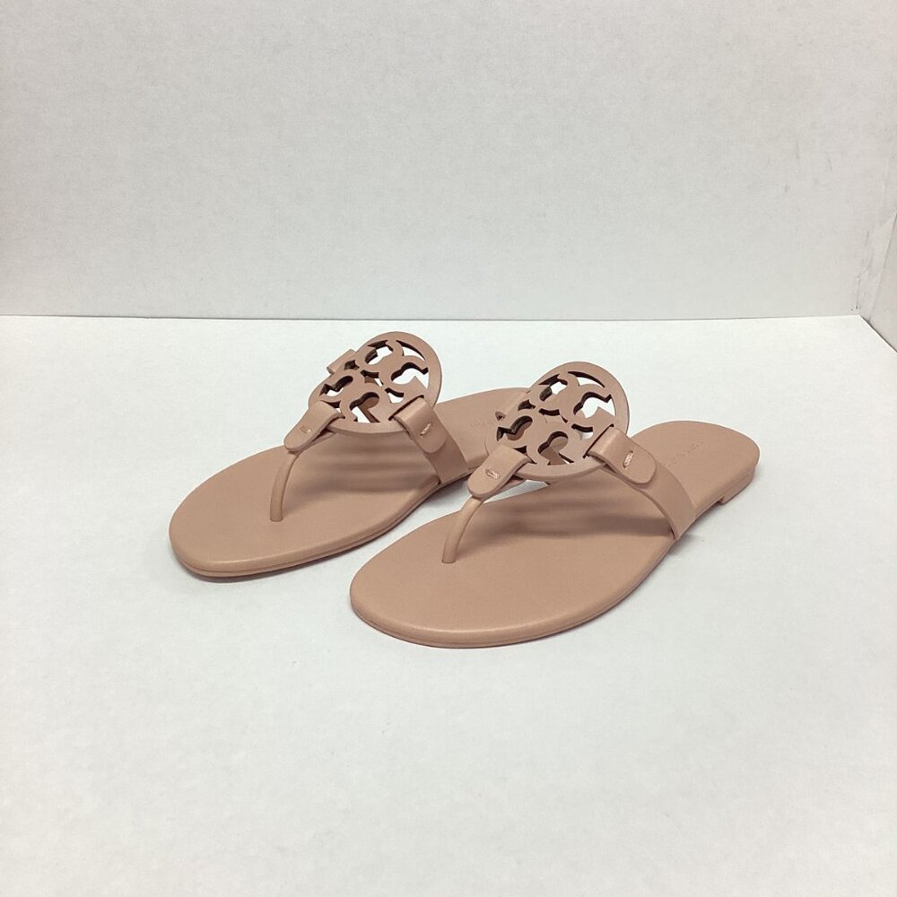 Authentic Tory Burch Calf Miller Sandal, Color: Light Makeup, Style: 90582